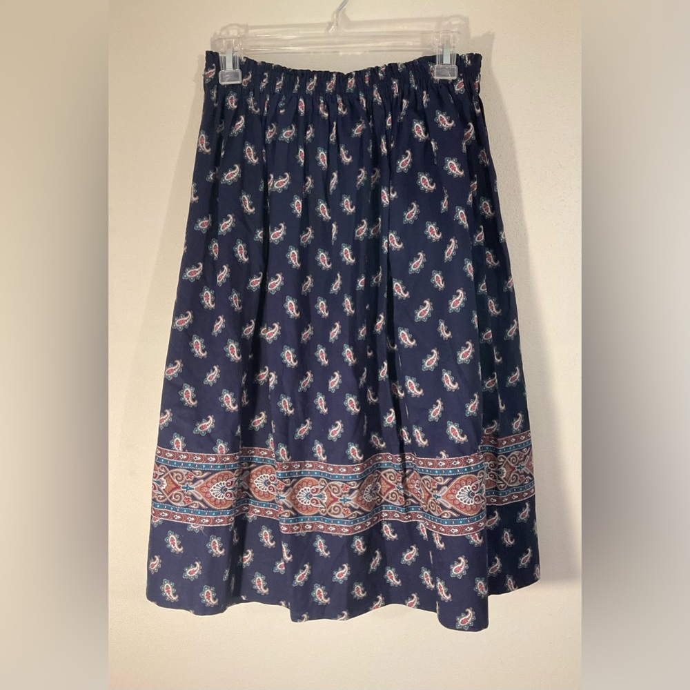 COPY - 90’s Vera Bradley Navy Paisley Skirt